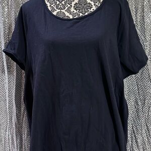 Lane Bryant Navy Short Sleeve Swing Tee